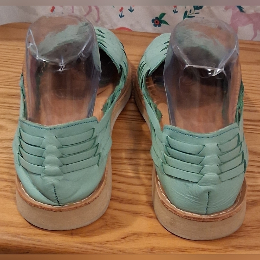 NWOT Macarena Collection Huarache Mint Artisan Woven Leather Sandal Shoe SZ 10 - Picture 5 of 9